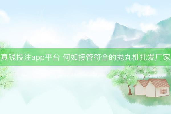 真钱投注app平台 何如接管符合的抛丸机批发厂家