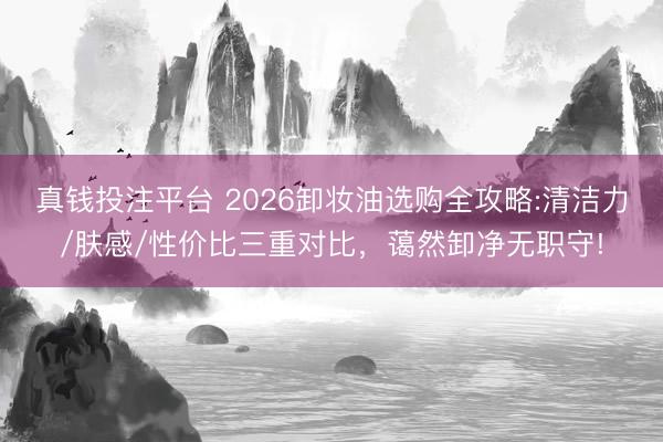 真钱投注平台 2026卸妆油选购全攻略:清洁力/肤感/性价比三重对比，蔼然卸净无职守!