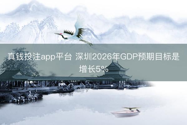 真钱投注app平台 深圳2026年GDP预期目标是增长5%