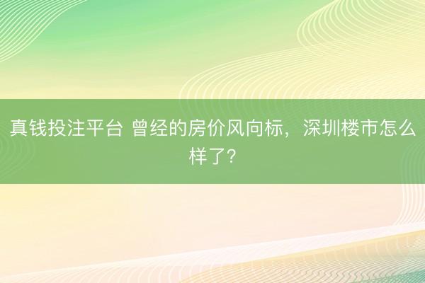 真钱投注平台 曾经的房价风向标，深圳楼市怎么样了？