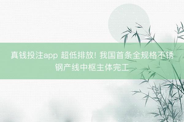 真钱投注app 超低排放! 我国首条全规格不锈钢产线中枢主体完工