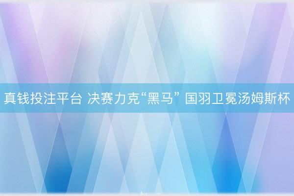 真钱投注平台 决赛力克“黑马” 国羽卫冕汤姆斯杯