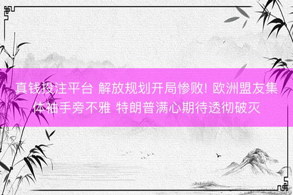 真钱投注平台 解放规划开局惨败! 欧洲盟友集体袖手旁不雅 特朗普满心期待透彻破灭